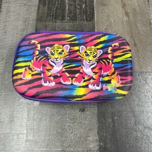 Lisa Frank Tigers Stripe Forrest Pencil Holder School Zip Up Carrying Case Box